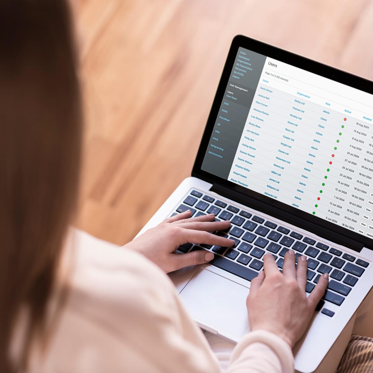 AgeUK Business Application System laptop