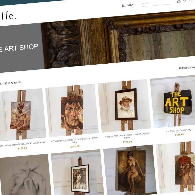 Art boutique web design
