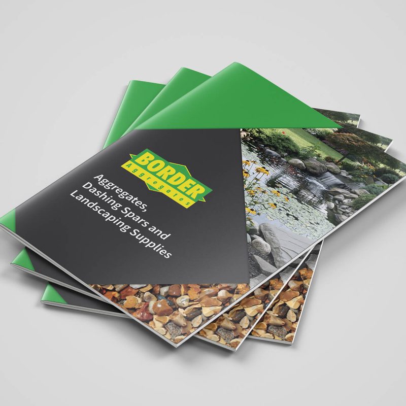 Graphic design employed on company brochure