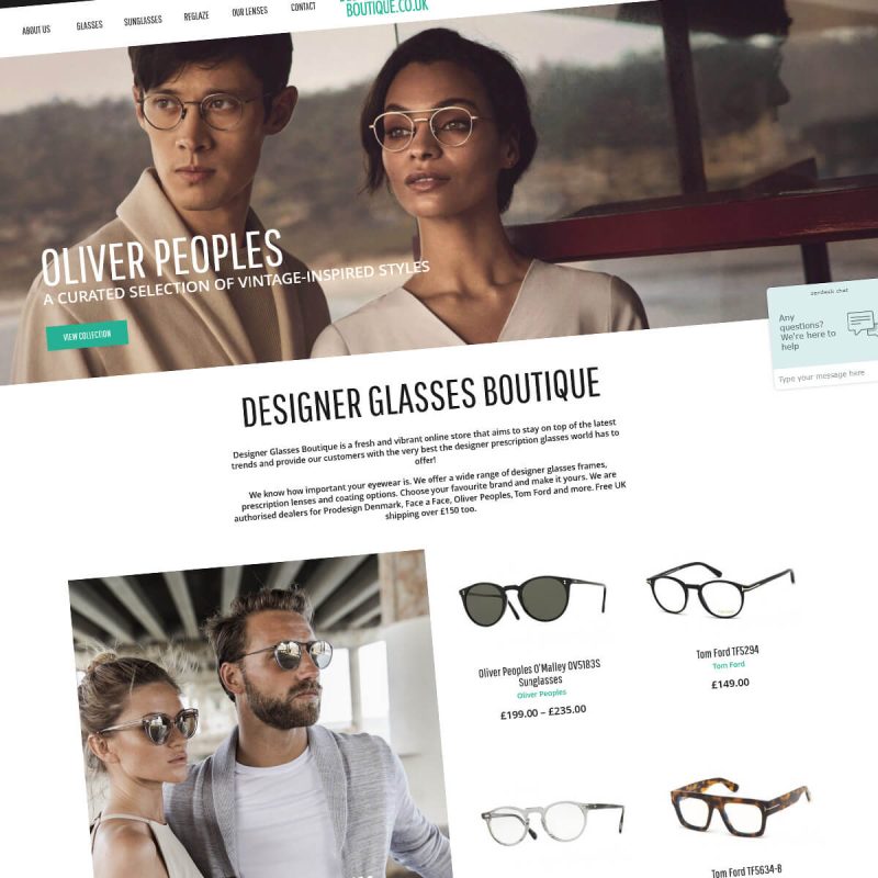 glasses retail website ecommerce