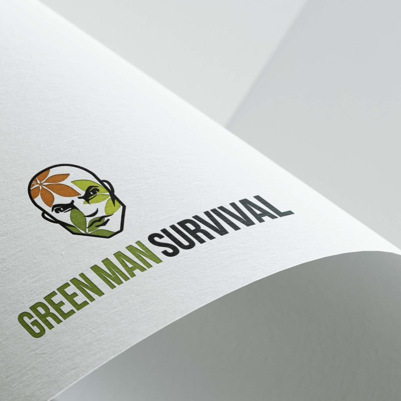 green man logo on letterhead paper