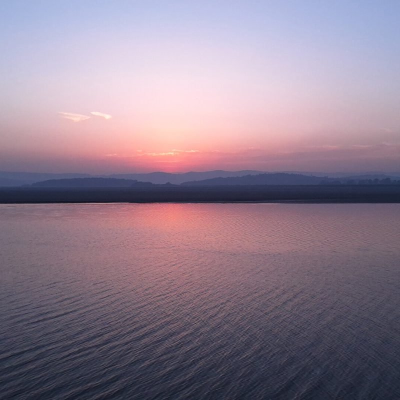 nw fisheries sunset over the morecambe bay area
