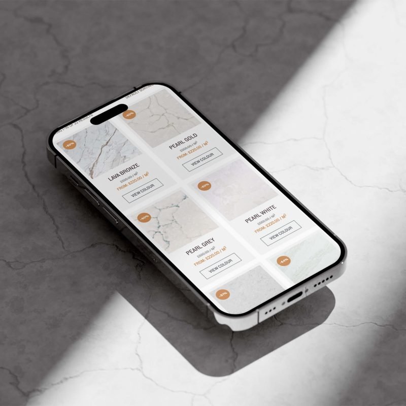 uk stone website on an iphone