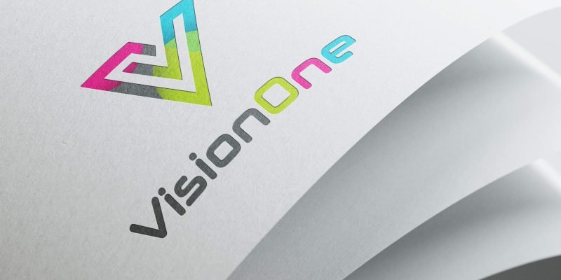 vision one logo on printed paper