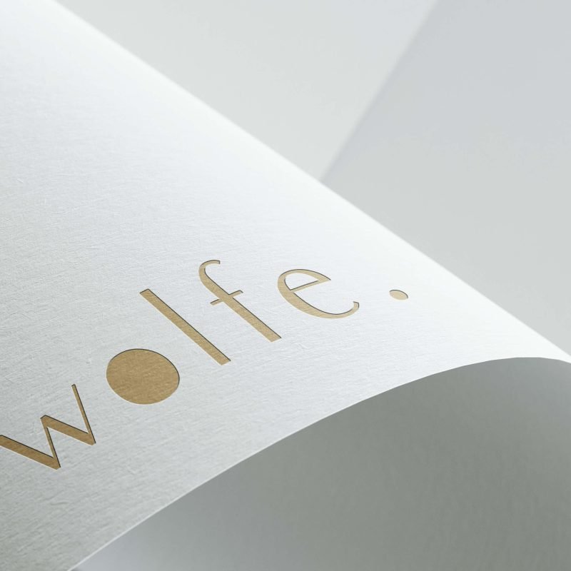 wolfe logo on stationery letterhead